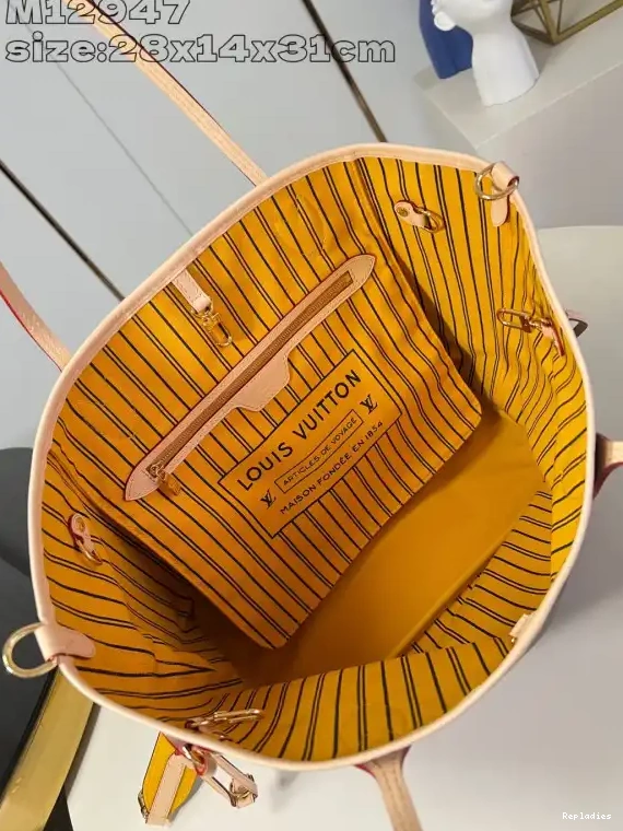 Cheap Louis Vuitton MM-31*28*14cm Bandoulière Out Neverfull Inside 0702